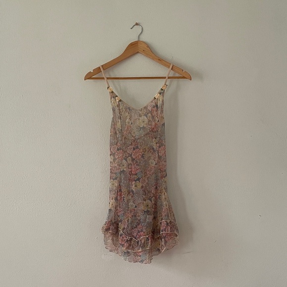 Other - Floral Sheer Mini Dress Cover Up